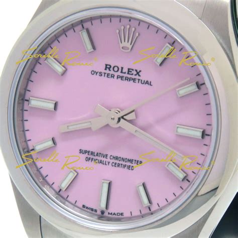 rolex quadrante rosa con indici|Orologio ROLEX Oyster Perpetual 31mm Rosa Candy m277200 .